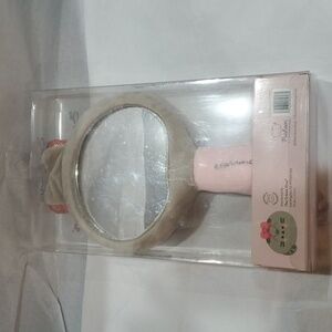 The Creme Shop pusheen gray plush portable pink‎ mirror new
